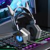 Wired Headset Luminous RGB Flash Light with Microphone 3.5mm/USB Cow Ear E-sports Game Headphone for Desktop
