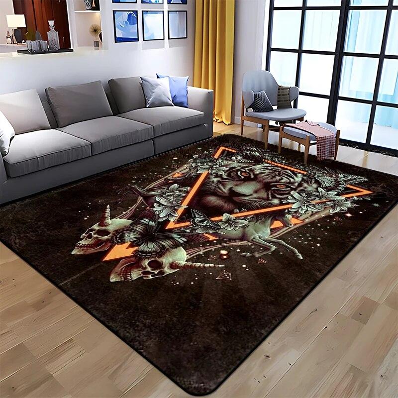 Ковер с принтом тигра и животного, домашний ковер, детская комната, стул для гостиной, прикроватный современный простой напольный коврик, кавайный ковер