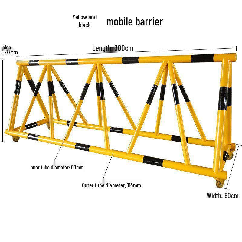 Movable Construction Site Barrier - Safety Guardrail for Schools and Vehicles