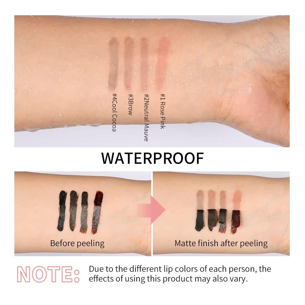 Водостойкий карандаш для губ Peel Off Tattoo Lipgloss Водостойкий долговечный матовый оттенок для губ Brown Contour Tear-off Lipstain Cosmetic