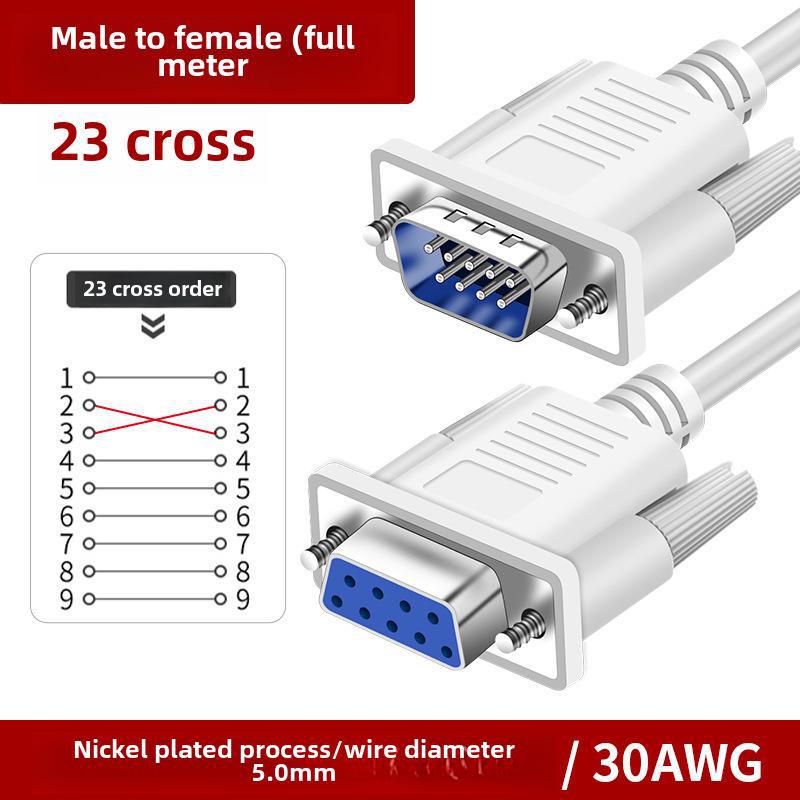 Последовательный удлинительный кабель RS232 DB9 «папа-мама», доступен в длинах 1,5 м, 3 м, 5 м