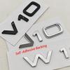 3D ABS Car Letters Logo V10 W12 Rear Trunk Badge Side Fender Sticker Decals For 4UYEF A6 A8 Q8 Q7 SQ7 SQ8 S7 S8 Auto Accessories