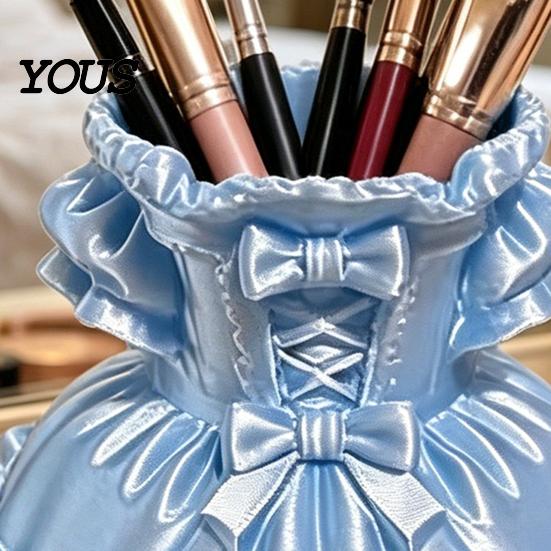 Уникальный настольный органайзер, 3D-печатный держатель для ручек в форме платья, Милый держатель для карандашей для класса, кистей для макияжа, канцелярских принадлежностей, Креативный декор для дома и офиса