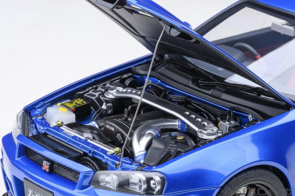 AUTOart Nismo R34 Bayside Blue Finished Product 1/18 GT-R Z-tune