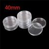 25pcs  40mm Clear Round Plastic Coin Container
