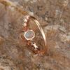 Delicate Moonstone Opal Ring Faux Oval Cut Gemstone Hand Jewelry Engagement Ring Jewelry For Women