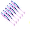 6pcs 9CM Soft T Grubs Lure Worm Bait Soft Worm Silicone Bait Swimbait Bass Wobbler