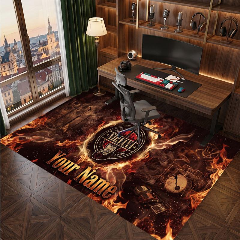 Nirvana Personalized Crystal Velvet Carpet, Customized Name Text Soft Anti‑Slip Rug for Living Room Bedroom