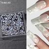 Xiaomi 6Grid Acrylic Mermaid Round Beads Nails Art Decoration 3D Crystal Teardrop Colorful Jewelry Charms Kawaii Ornaments Accessories