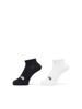 The North Face TNF Logo Short Coolmax Size TNF Size Small 2-Piece Socks, Unisex, NN82517, Black/TNF White,