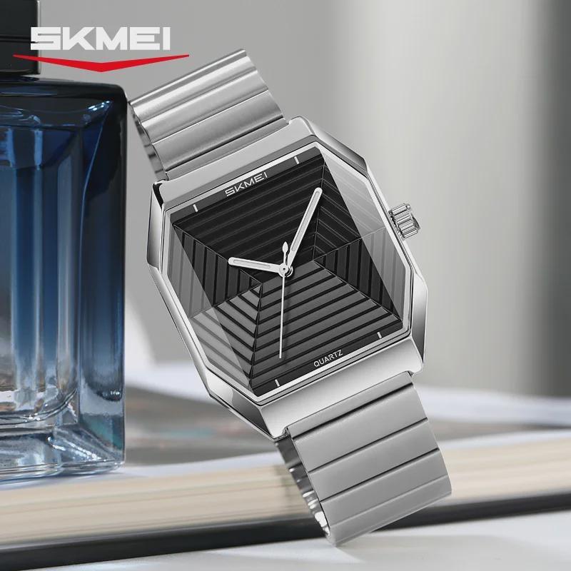 Fashion Quartz Watch Unique Design Stainless Steel Men's Wristwatches Business Watches for Men