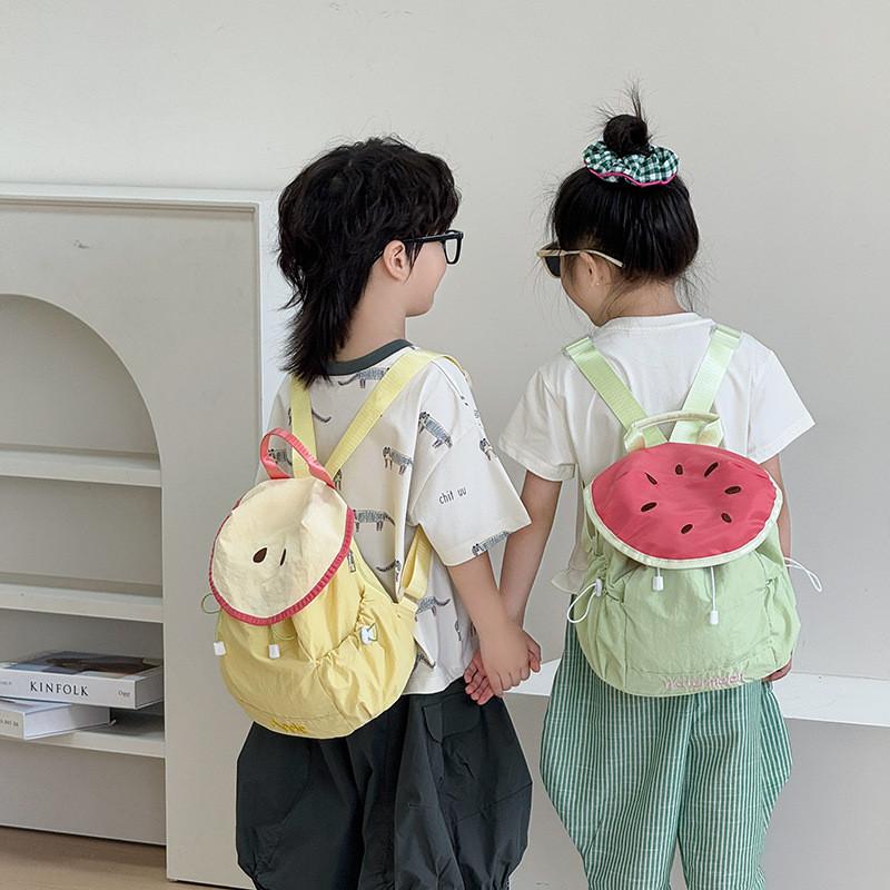 Candy Colored Watermelon Pear Peach Patterned Children Backpack Nylon