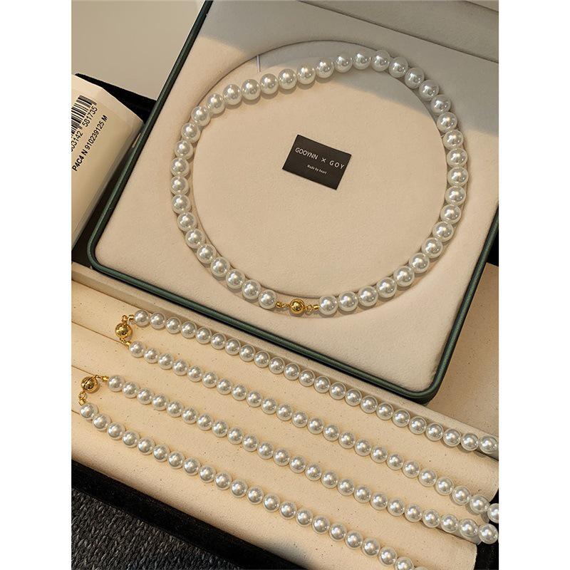 Shi Jia 2025 Женское роскошное многослойное колье-чокер из микро-жемчуга