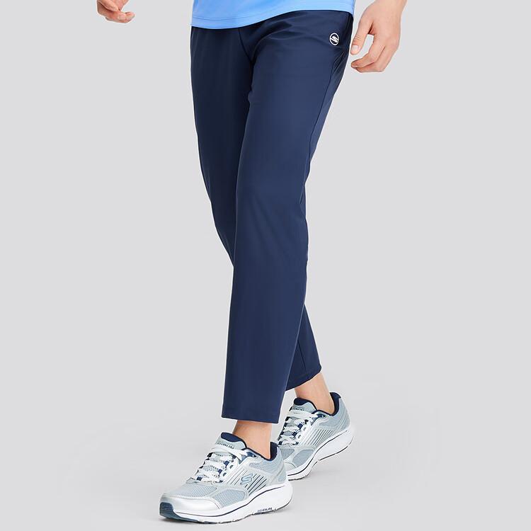 Skechers Godri Прямые дышащие удобные повседневные быстросохнущие вязаные спортивные штаны мужские низ темно-синий P225M103-02MZ