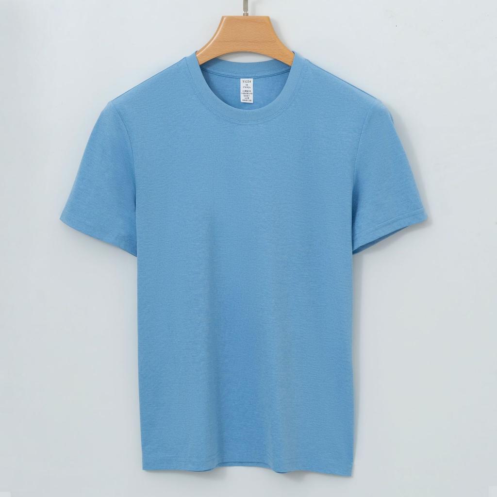 Спортивная футболка мужская с короткими рукавами, повседневная, с круглым вырезом, для активного отдыха, быстросохнущая, не требующая глажки и создающая ощущение прохлады, мужская футболка