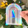 ПВХ 3D Радужный Ловец Солнца Наклейки на Стену Кот Медведь Космический Корабль Планета Ловец Солнца Самоклеящиеся Наклейки на Окно Комната Домашний Декор