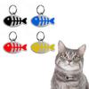 Stainless Steel Pet Tag for Small Dogs Cats Rust-Proof Engraved Letters Fish Shape Corrosion-resistant Kitten Name Tags