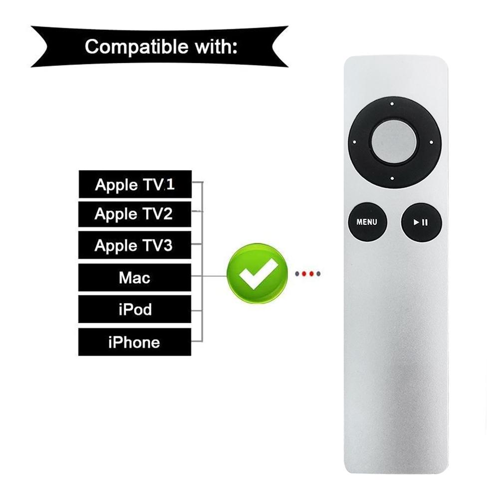 Smart Replacement Remote Control for Apple TV Mini Size TV Remote Controller Easy To Grab Silver