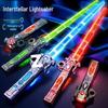 Rechargeable Luminous Boy's Retractable Laser Sword & Fluorescent Light Saber Combo