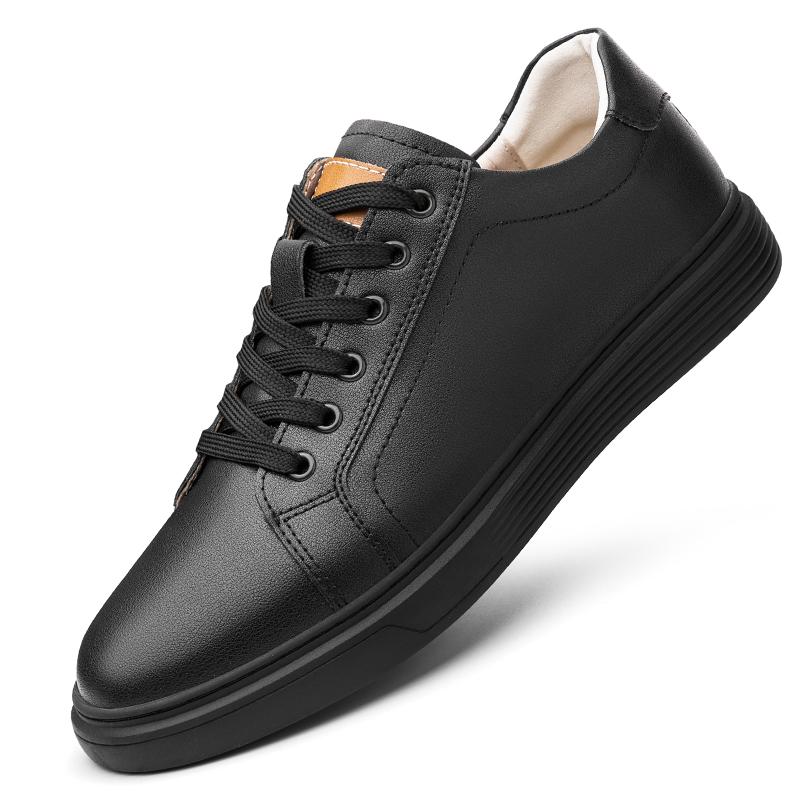 Модная мужская повседневная обувь на шнуровке из натуральной кожи, для бизнеса и офиса, с мягкой подошвой, дышащая, удобная для ходьбы, для мужчин, для повседневной носки на улице