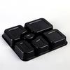 KAZHI Disposable Plastic 6-Compartment Takeaway Meal Box