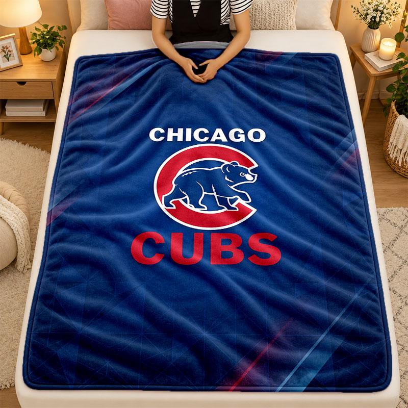 Flannel BlanketChicago Cubs Warm Soft Throw Blanket for Indoor Sofa Bed Living Room Use