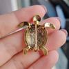 Creative Diamond-Encrusted Fashion Turtle Animal Brooch Personalized Exaggerated Oil Drop Brooch Retro Pin Clothing Accessories