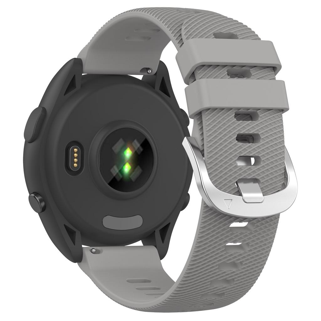 Силиконовый ремешок для часов Garmin Forerunner 256S 18 мм, с поперечной полоской, сменный ремешок