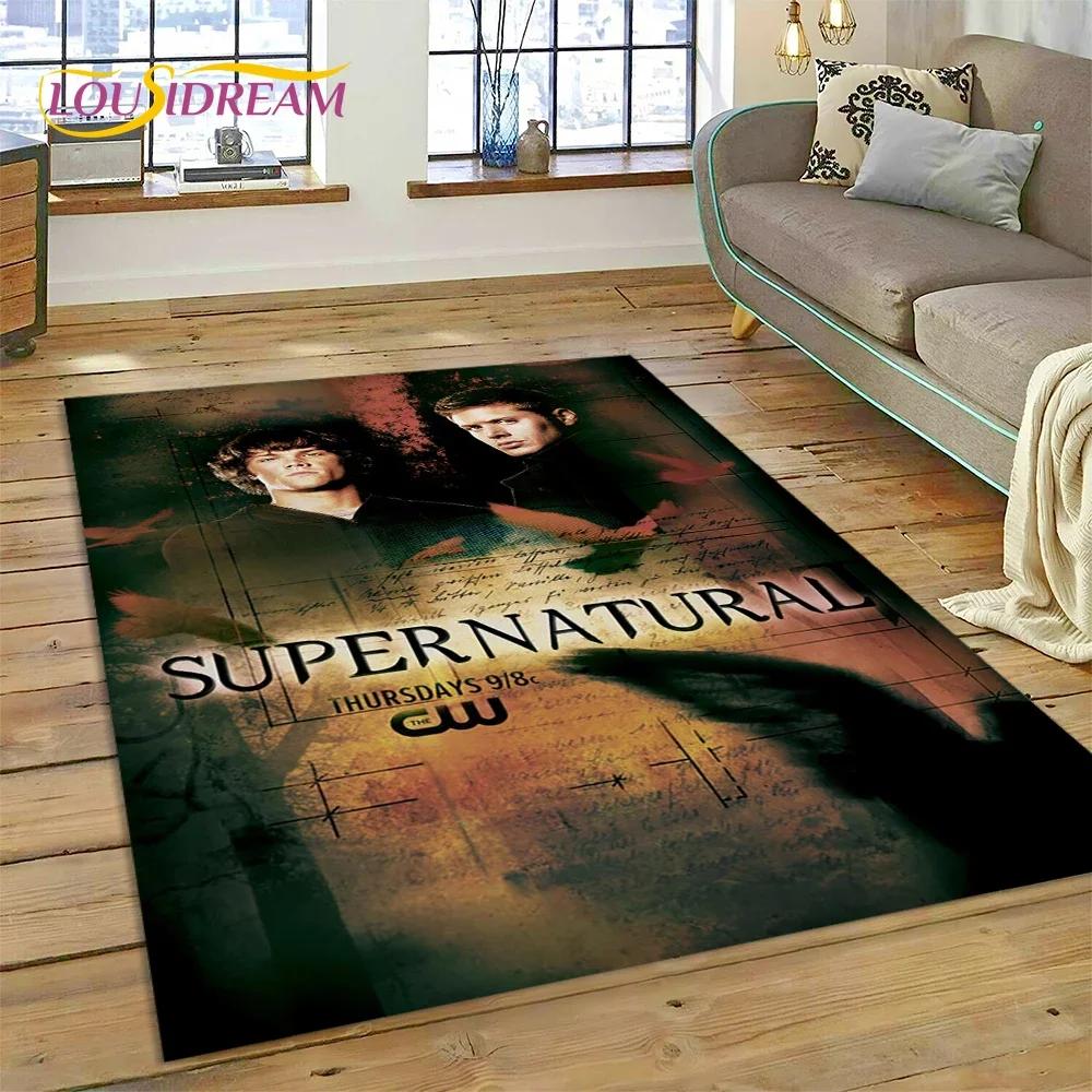 SPN Новейший Ковер с 3D-изображением Дина и Сэма из Сверхъестественного для Спальни, Гостиной, Дома, Декор для Дивана, Детская Игровая Большая Декоративная Напольный Коврик