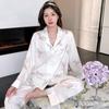 Spring and Autumn Women's Pajamas Long-sleeved High-end Printed Home Clothes Summer Thin