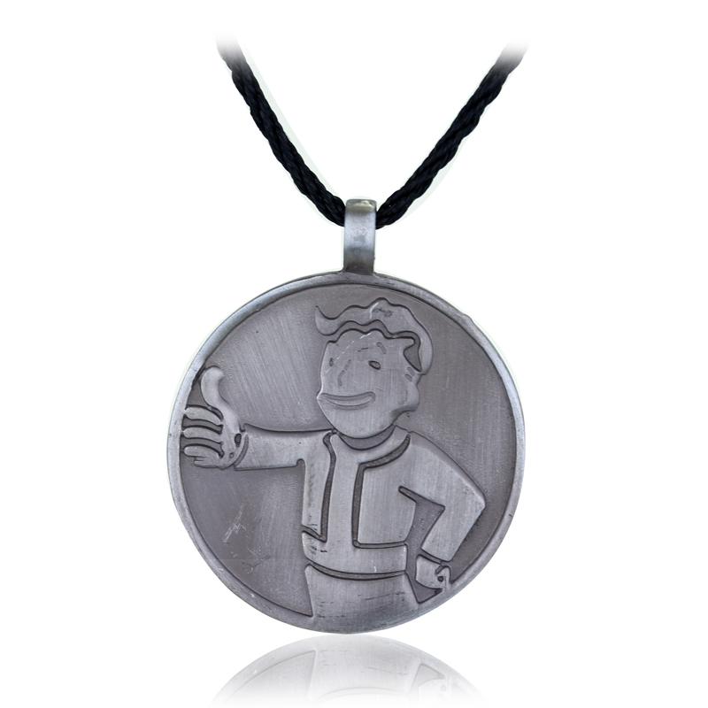 Fallout Братство Стали Круглый Кулон На Шнурке Ожерелье Унисекс Украшение