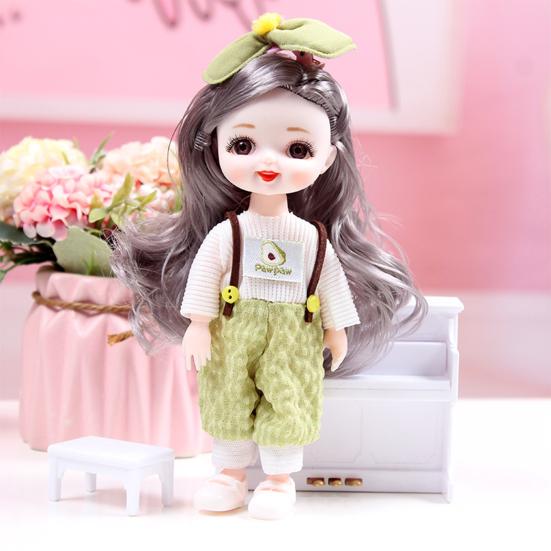 17cm Practical Princess Doll Replaceable Compact 13 Joints Movable Rich Facial Details BJD Dolls with