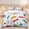 Road Traffic Themed Duvet Cover Set Queen King Size Lightweight Down Quilt Covers Room Decor Transport Bedspread Covers No Quilt