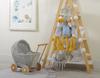 Decorative plush goose with a scarf - gray