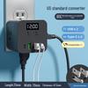 US Standard Socket USB Power Strip with Time Display - Canada Converter Cube