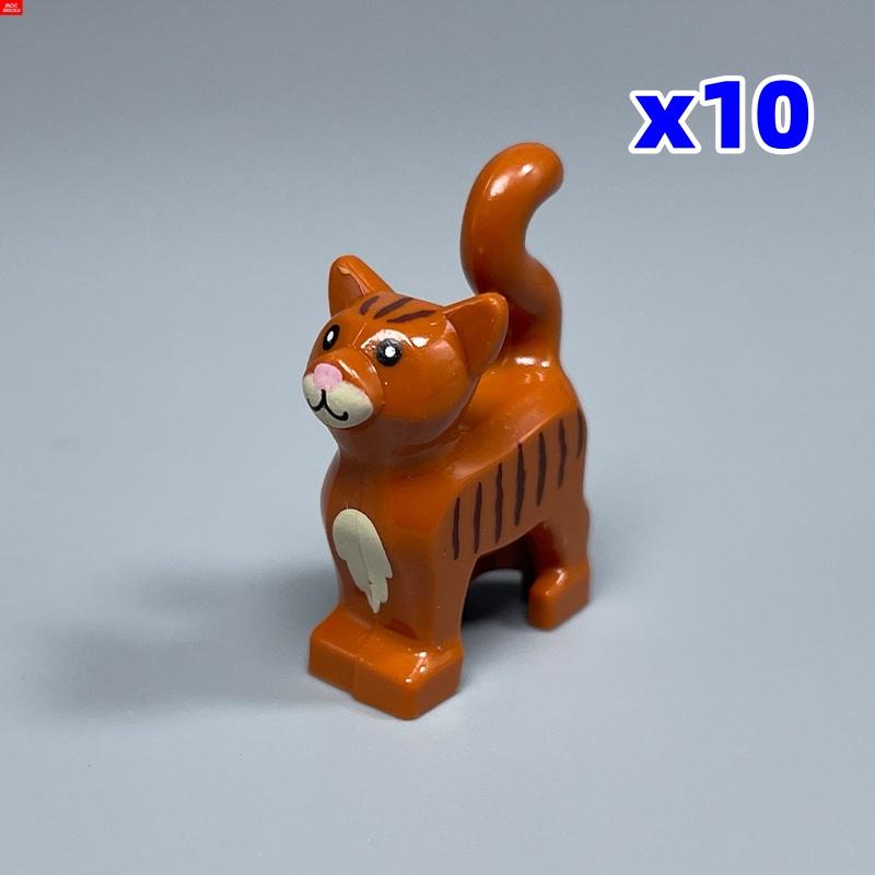 MOC Кубики Животное кошка Игровой комплекс Зоомагазин Сцена Маленькие Строительные Блоки Подарок на День Рождения DIY Игрушки для Детей