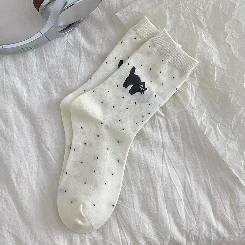 Cartoon Animal Kawaii Lovely Cat For Women Cotton Socks Japanese Style Comfortable Female Casual Mid Tube Sock