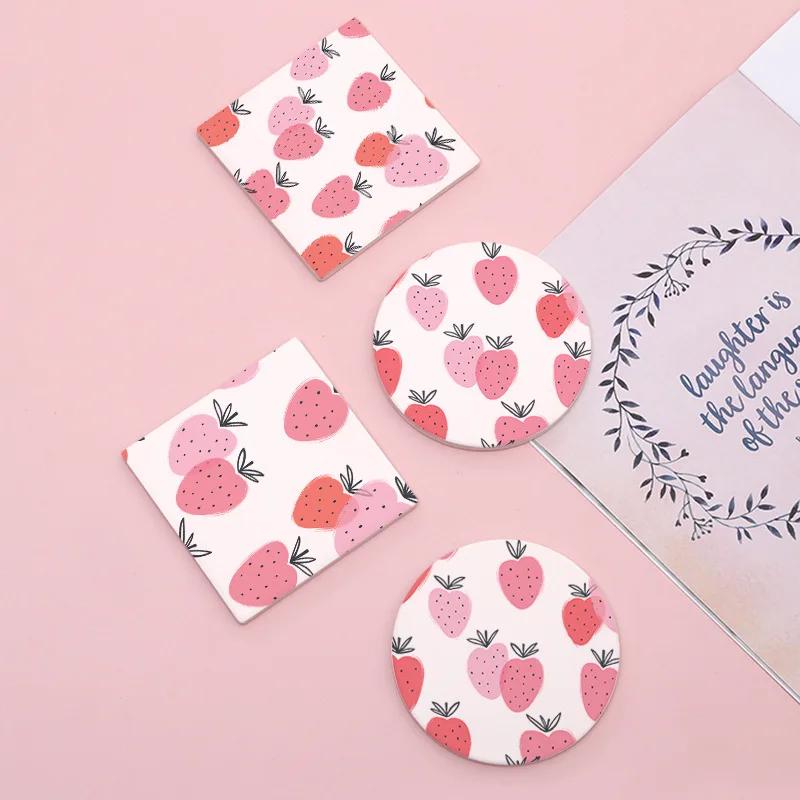 1PCS Square Diatomite Coaster Absorbent Non-slip Coasters for Coffee Cups Skid Insulation Pad Table Decoration and Accessories