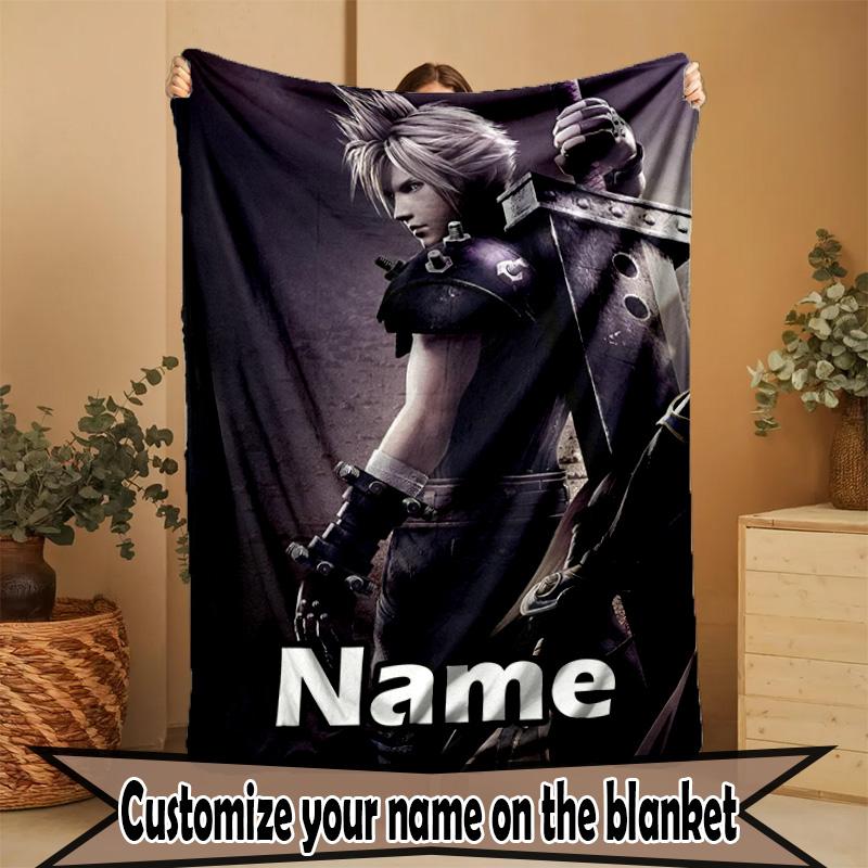 Custom Name Personalized Final Fantasy Print Blanket, Home Decor, Bedroom, Sofa, Camping, Couch, Gifts for Birthday ChristmasEnthusiasts