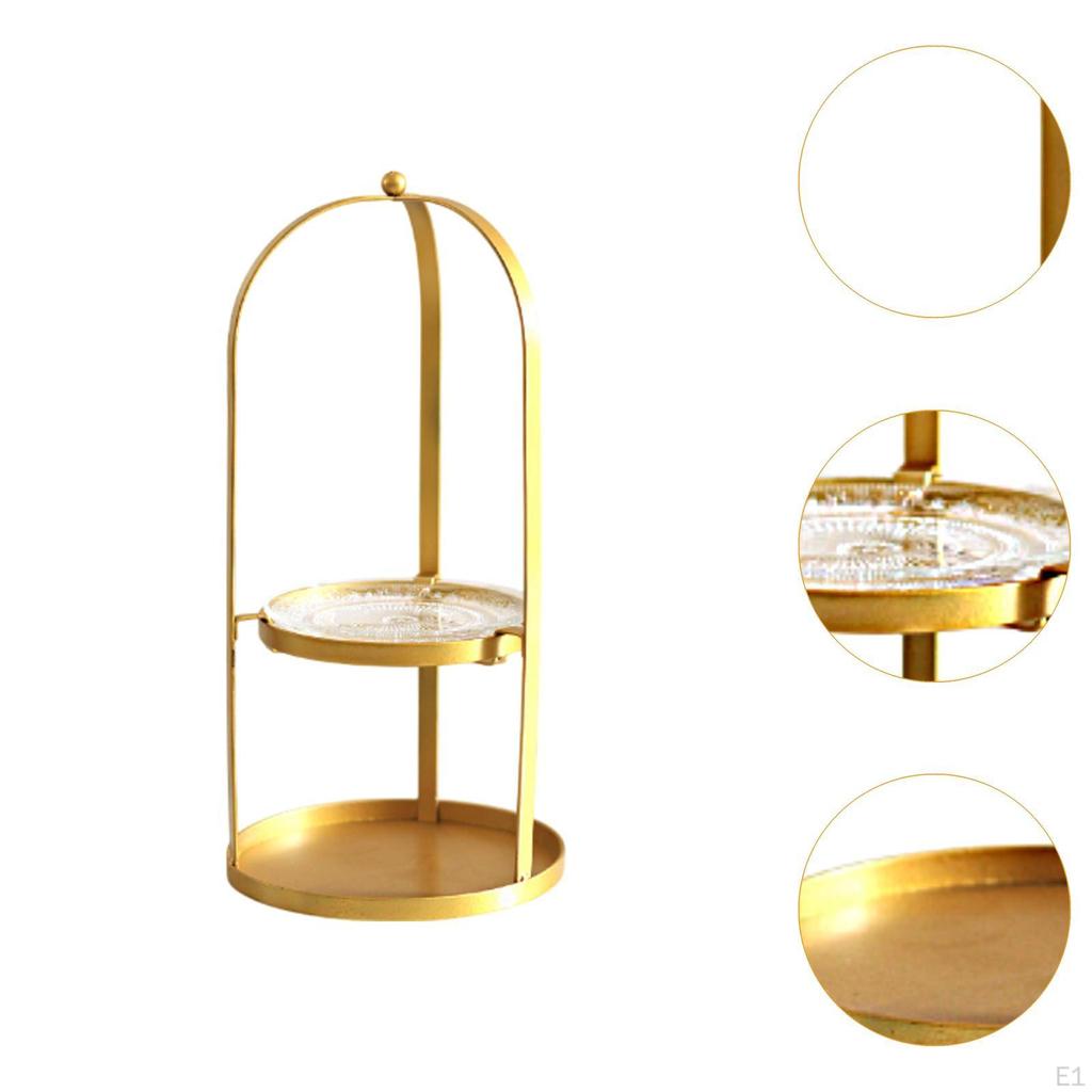 2-х уровневая подставка для торта, полка для растений, прочная многофункциональная подставка для десертов, башня для кексов, бутылок, банок