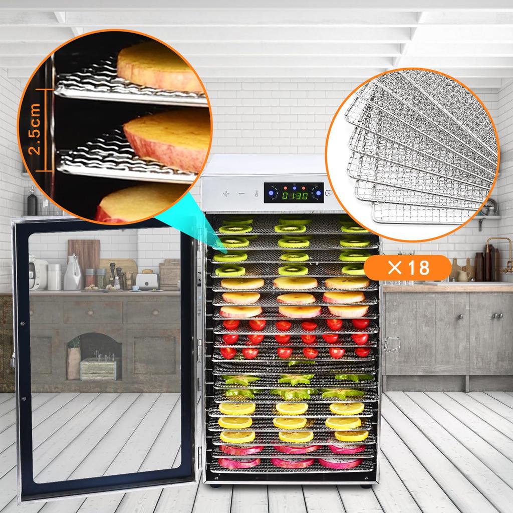 Iproods Food Food 18 Stainless Food Food with Hot Air Circulation for Commercial for Home Japanese Recipe Instruction Manual Included Dryer, Dryer,