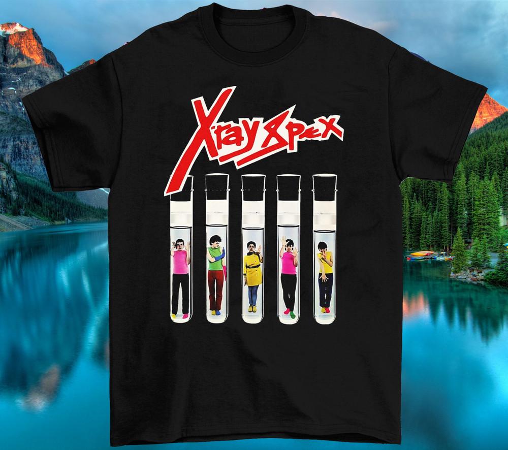 Горячий! XRay Spex Группа Альбом Музыка Хлопок Черный S-5XL Унисекс Рубашка Унисекс Футболка