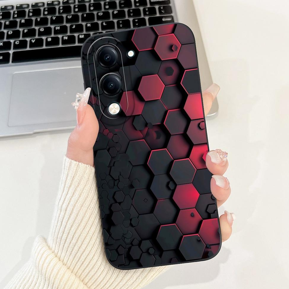 For Vivo Y04 Case V2430 Silicone Cute Cat Fashion Butterfly Flowers Love Painted Back Cover For Vivo Y04 4G Phone Case Bumper