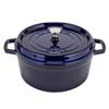 Staub Pico Cocotte Round 26cm Pot Enamel Pot 1102691 Cocotte Dark Blue Stylish Kitchen New Life [Staub] Two-handed [Item]