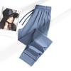 1 шт. Женские спортивные брюки Ice Silk - ультра-дышащие, легкие, зауженные, с завязками на шнурке