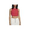 Nike Sportswear Essentials Solid Ribbed Crop Tank Top Women Tops Light-Melting-Red FB8280-648
