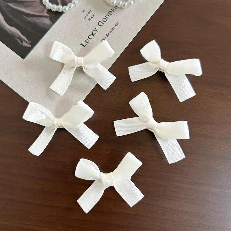 6pcs Ribbon Bow Hair Clips Ballet Sweet Bowknot Hairpins Bang Clip Korean Girls Mini Grabs Clips Women Headwear Hair Accessories