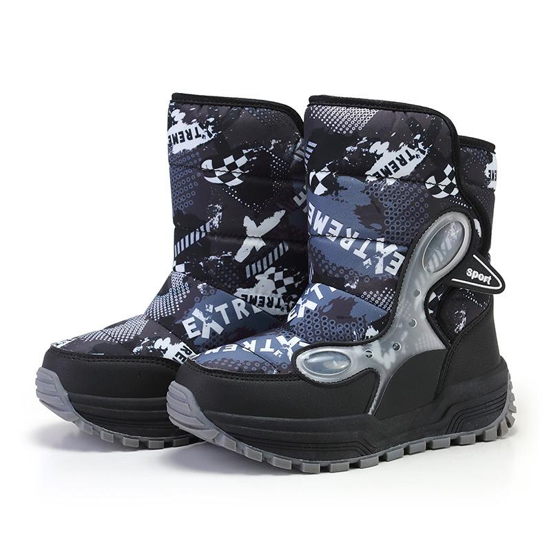 Children's Snow Boots Classmates New Velvet Thickened Warm Outdoor Claw High Boots Velcro Casual Shoes