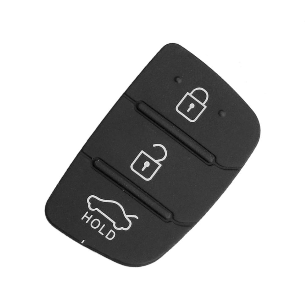For HYUNDAI i30 i35 iX20 Solaris Verna for Kia RIO K2 K5 3 Button Flip Folding Remote Car Key Case Silicone Pad Replacement Kit