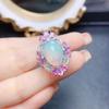 Sace Gems 925 Sterling Silver 10*14MM Natural Opal Rings for Women Engagement Cocktail Party Fine Jewelry Gift